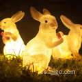 Luminosa luz al aire libre de conejo luminoso